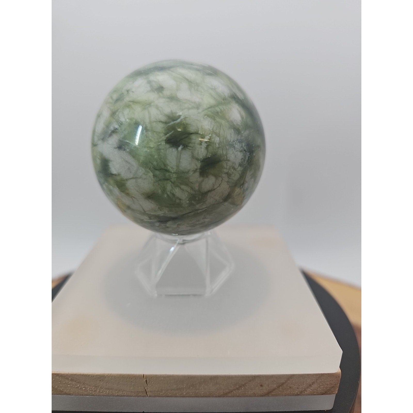 Green Ocean Jasper Sphere - 61mm, 318g - Stunning Crystal