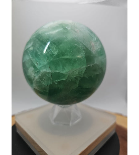 2.84Natural Rainbow Fluorite Quartz Crystal Sphere Ball Polished Healing