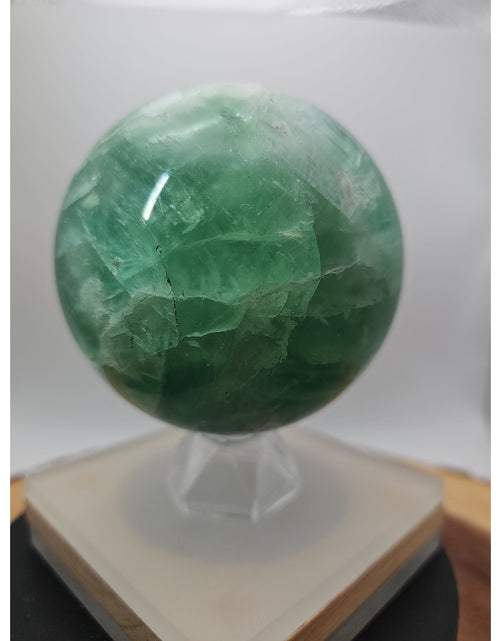 Load image into Gallery viewer, 2.84Natural Rainbow Fluorite Quartz Crystal Sphere Ball Polished Healing
