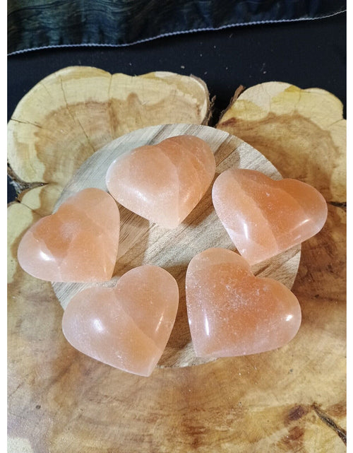 Load image into Gallery viewer, Heart ShapePeach Palmstone 1 Each
