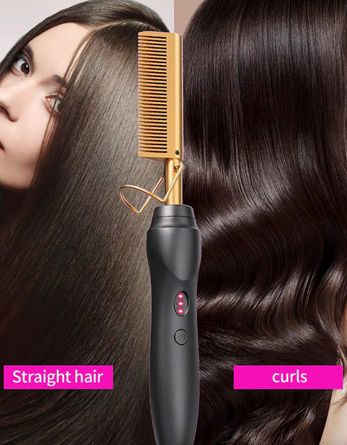 Load image into Gallery viewer, Hair Straightener Comb Pro Electric Beard Straightening Comb Heat Hot Comb Press
