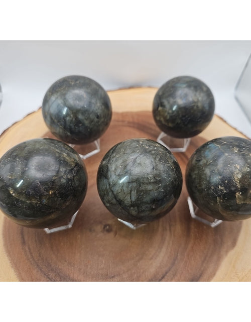 Load image into Gallery viewer, 1LB 1Pcs Natural Rainbow Labradorite Crystal Sphere Ball Polished w/stand
