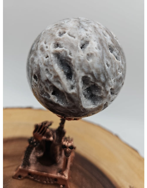 Load image into Gallery viewer, Druzy Ocean Jasper Sphere 62mm With Stand
