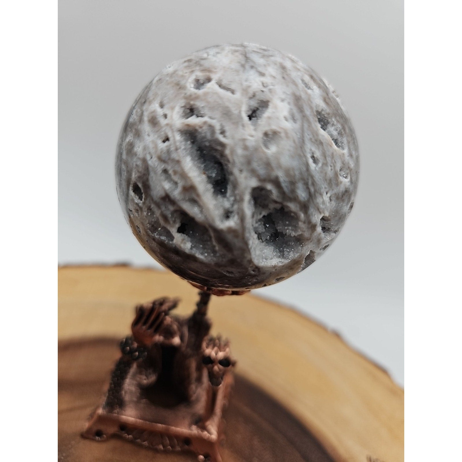 Druzy Ocean Jasper Sphere 62mm With Stand