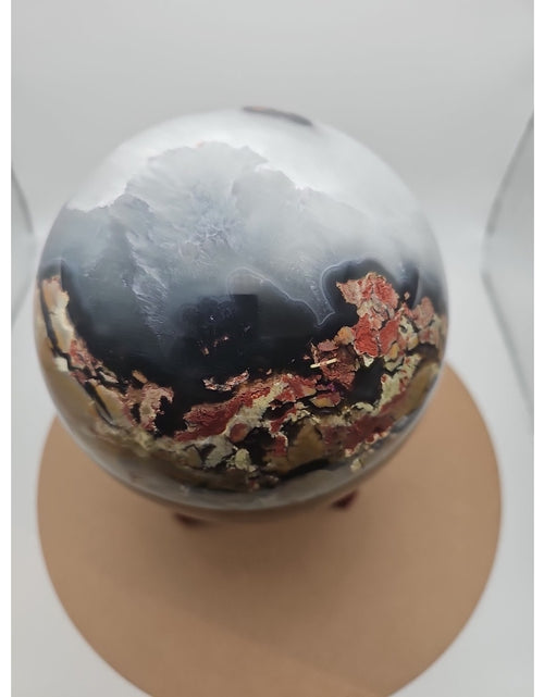 Load image into Gallery viewer, 12.1LB Natural volcano Agate Quartz sphere Crystal Ball Mineral specimen Healing
