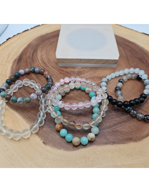 Load image into Gallery viewer, Natural Quartz Crystal Bracelets Lot 7pcs
