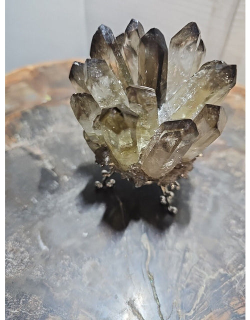 Load image into Gallery viewer, 300g+ Natural Tea Color Quartz Cluster Mineral Specimen Crystal Reiki Decor
