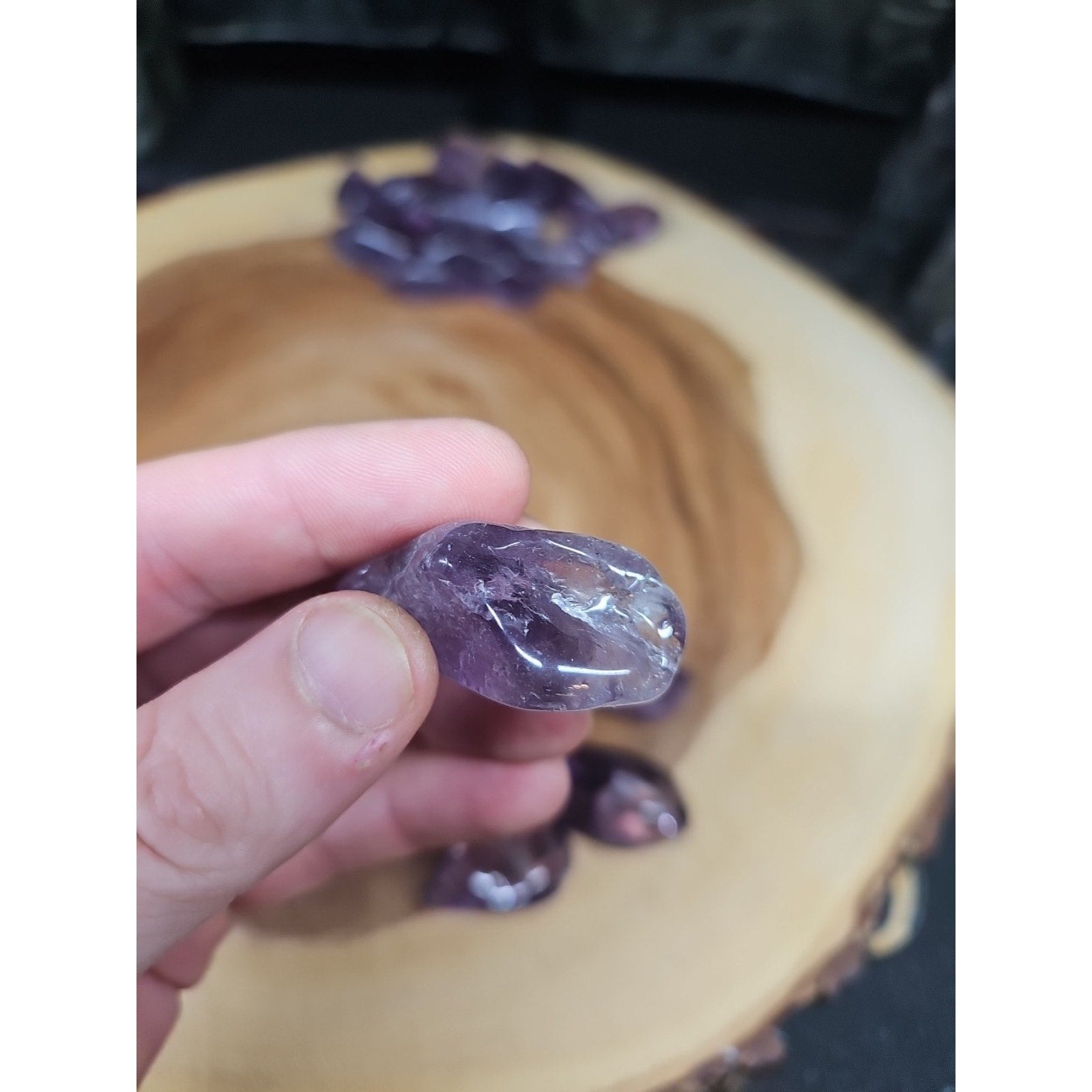 11Pcs Raw Natural Purple Amethyst Quartz Crystal Tumbled Healing Brazil .44lbs