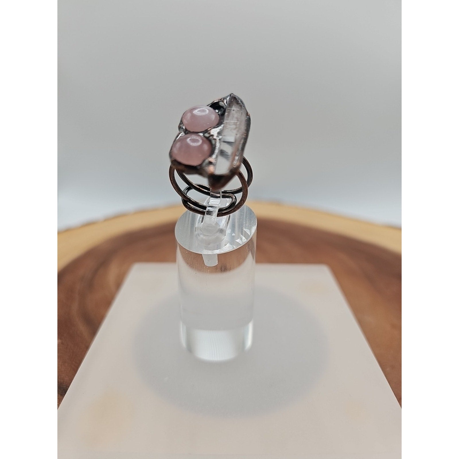 Adjustable Quartz Crystal Ring
