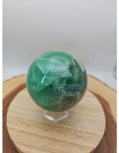 Load image into Gallery viewer, 1.59lb Natural Rainbow Fluorite Quartz Crystal Sphere Ball Polished
