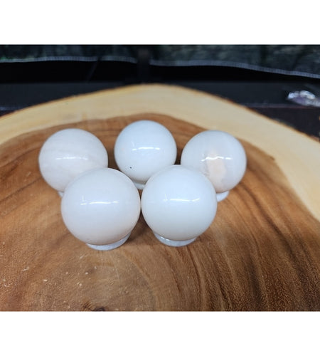 1each Natural Quartz Crystal Jasper Sphere Ball Healing 40mm W/ring Stand Random