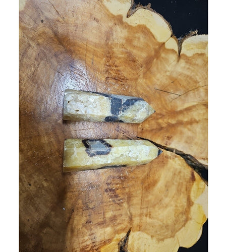 .59LB 2Pcs Natural Dragon Septarian Geode Quartz Cluster Crystal Point Healing