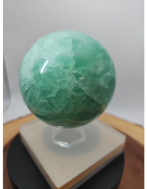 Load image into Gallery viewer, 2.80 Natural Rainbow Fluorite Quartz Crystal Sphere Ball Polished Healing
