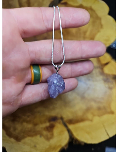 Load image into Gallery viewer, Amethyst Necklace Sterling Silver Chain
