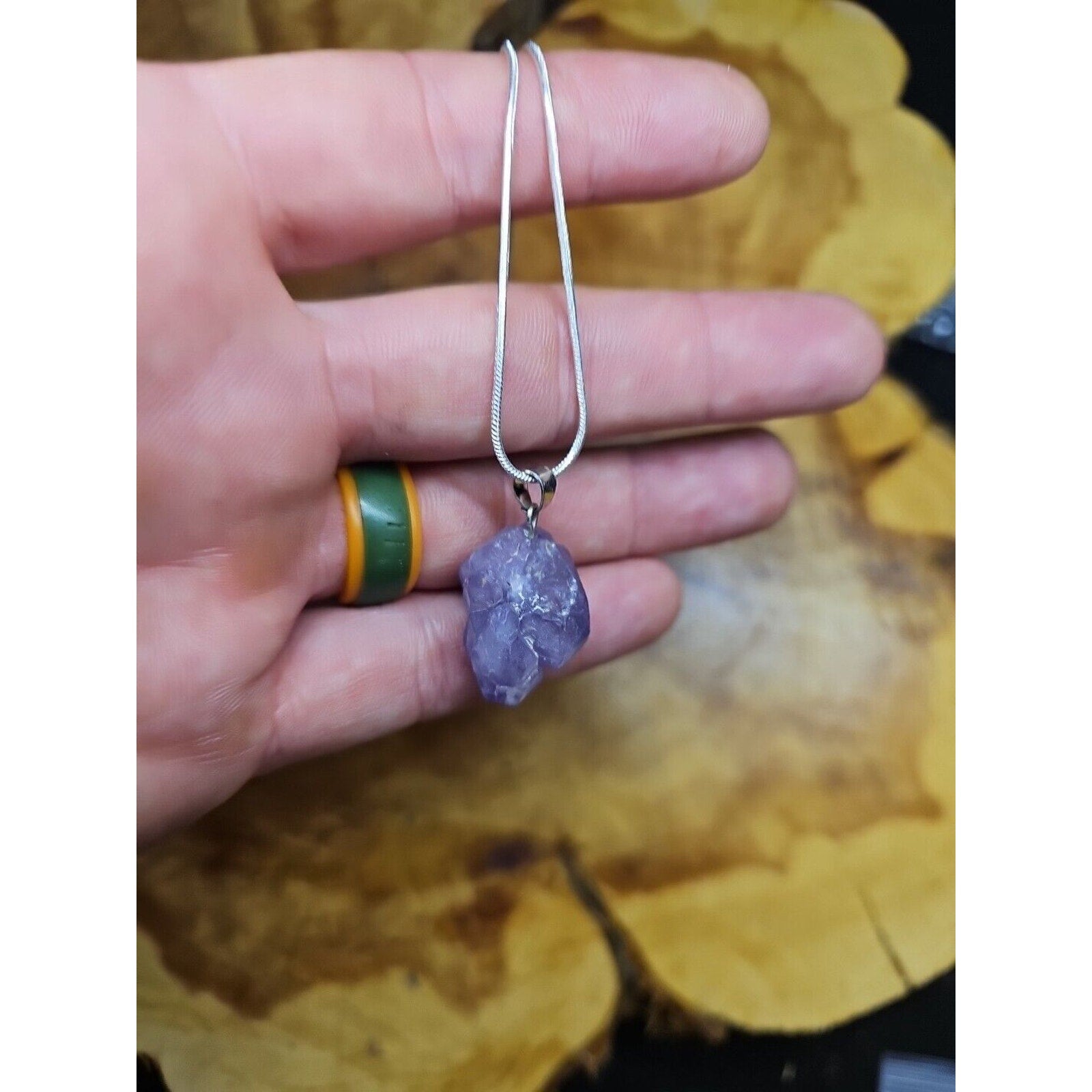 Amethyst Necklace Sterling Silver Chain