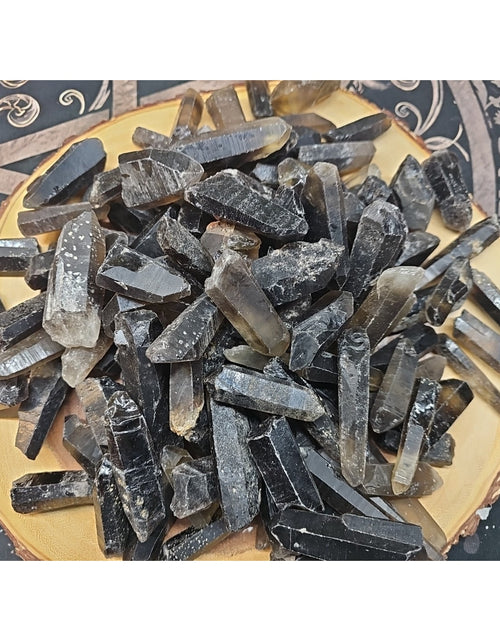 Load image into Gallery viewer, 1lb Natural Raw smokey Clear Quartz Crystal Points Original Brazil
