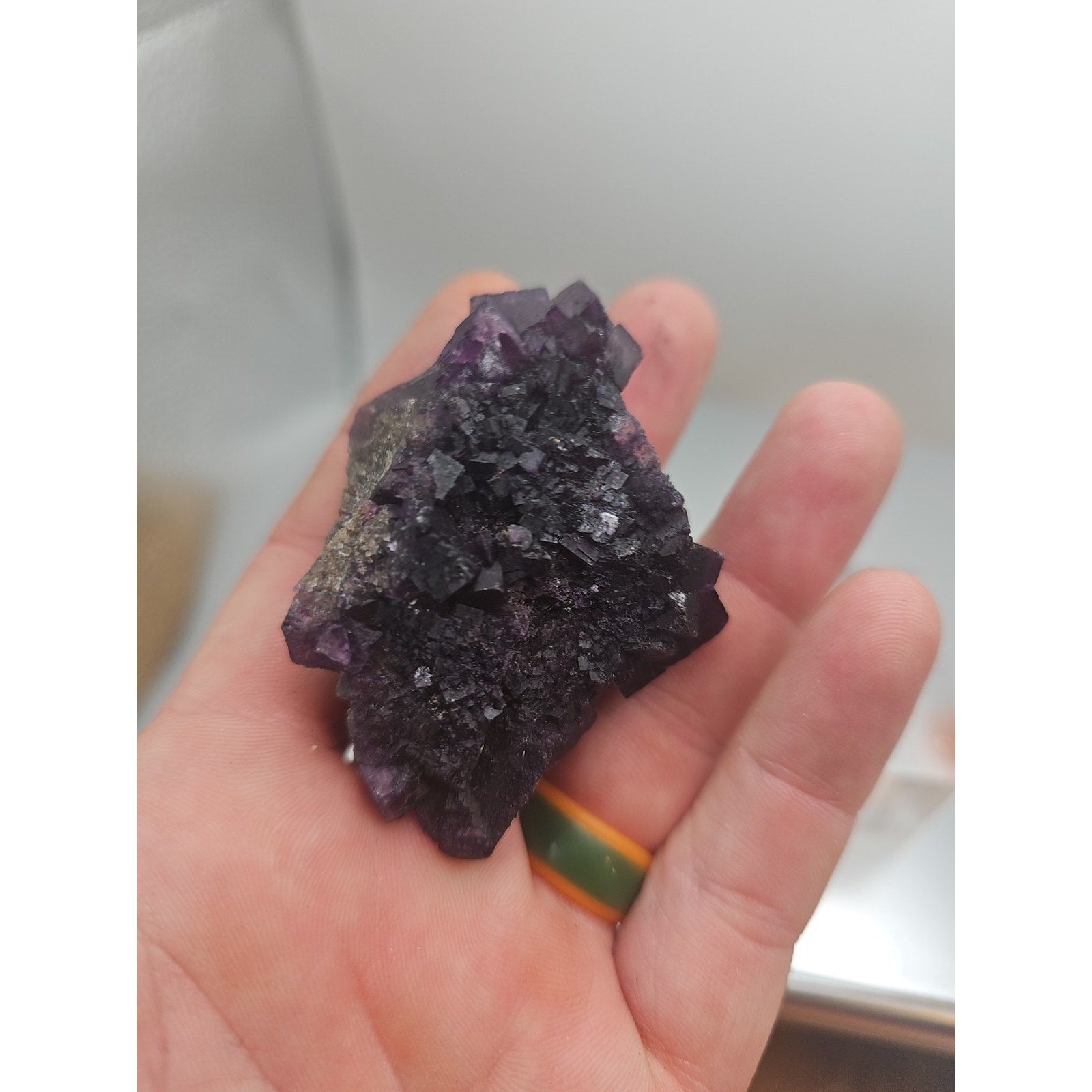 Fluorite crystal quartz cluster 2.5oz