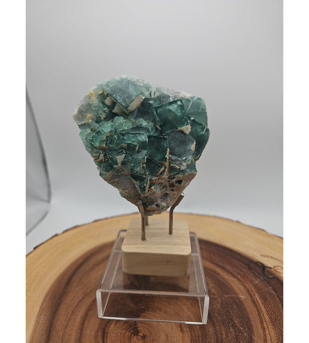 Raw Chunk Fluorite 1.27lb With Stand