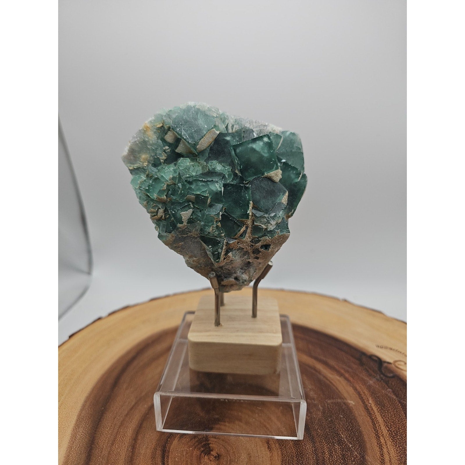 Raw Chunk Fluorite 1.27lb With Stand