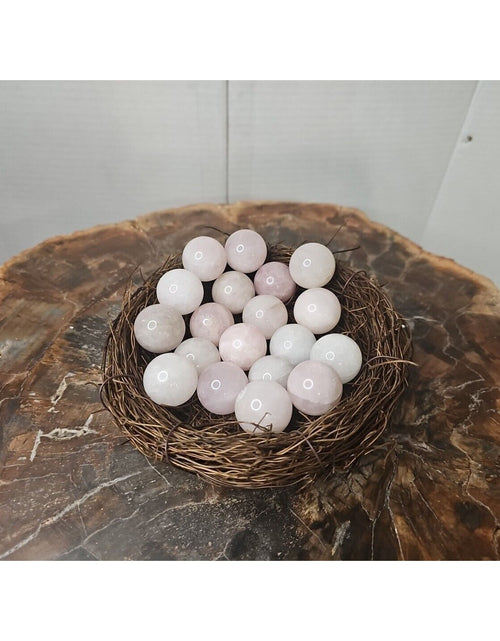 Load image into Gallery viewer, 1LB 20Pcs Natural Pink Rose Quartz Crystal Sphere Ball Polished Healing W/Nest
