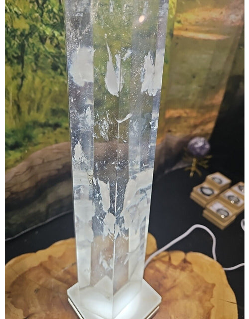 Load image into Gallery viewer, 7.86lbs  16in Smelting Quartz Tower W/Led Stand
