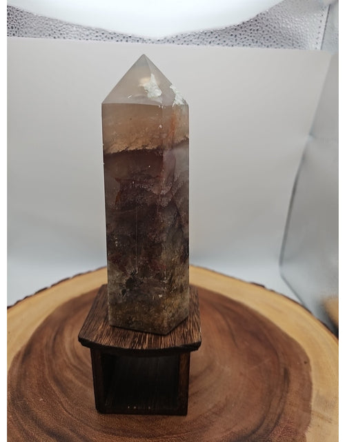 Load image into Gallery viewer, 1.95lb Fluorite Quartz Crystal Point W/Stand
