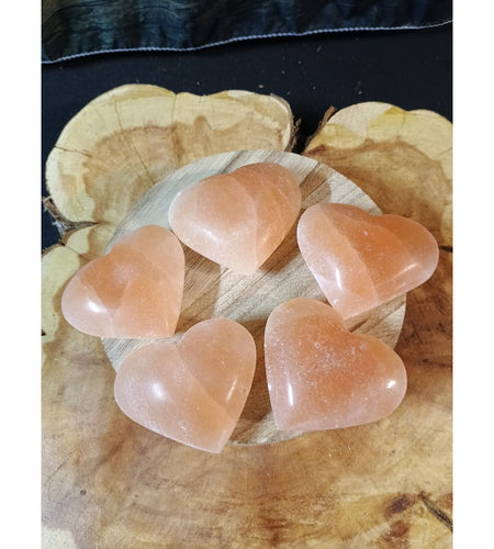 Heart ShapePeach Palmstone 1 Each