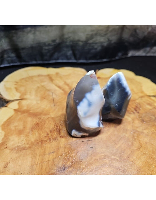 Load image into Gallery viewer, 2Pcs Natural Orca Agate Killer Whale Carnelian Crystal Flame Point Healing
