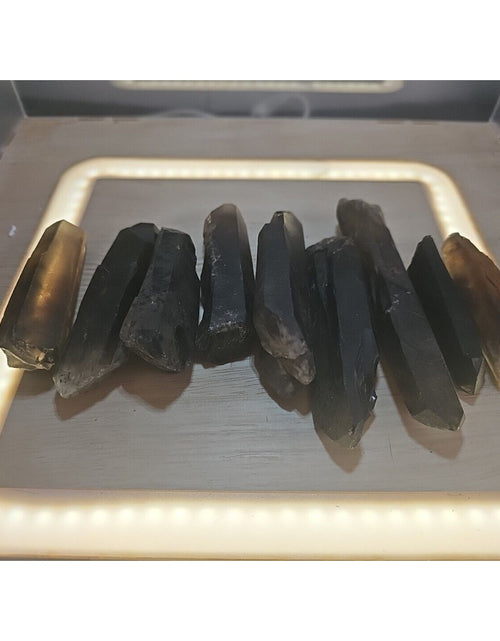 Load image into Gallery viewer, 6Pcs Natural Dark Smokey Quartz Crystal Points Rough Stone Wholesale Lot
