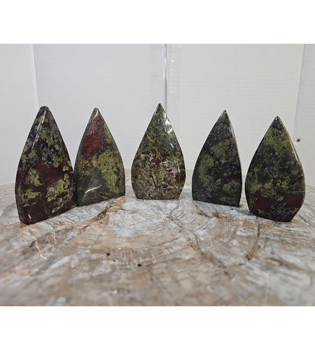 1.37LB 5Pcs Natural Dragon Blood Gem Stone Jasper Crystal Flame Point Healing