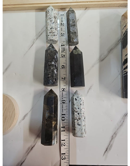 Load image into Gallery viewer, 2.67 Lbs 7Pcs Mix Lot Natural Zebra Rock Jasper Crystal Point Tower Sinkiang
