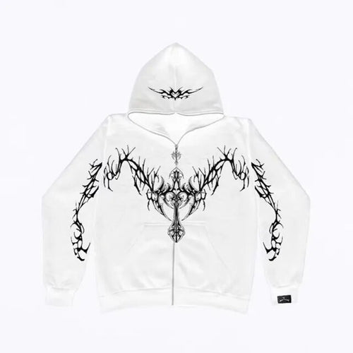 Load image into Gallery viewer, Gothic Clothing Trend Zipper Hoodies
