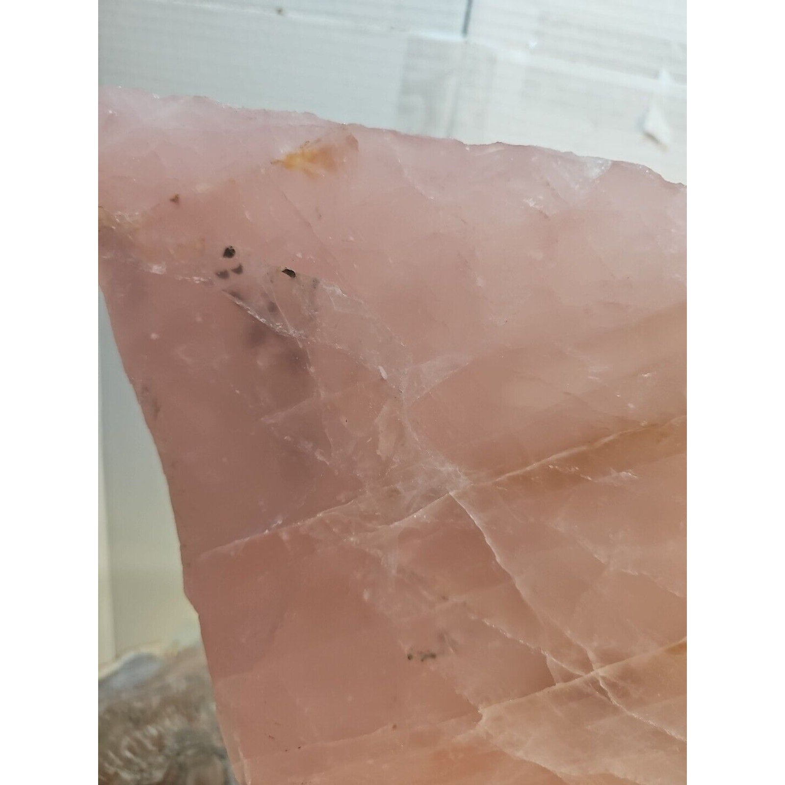 5.72LB Natural Rose Quartz Crystal Pink Crystal Stone slices Healing