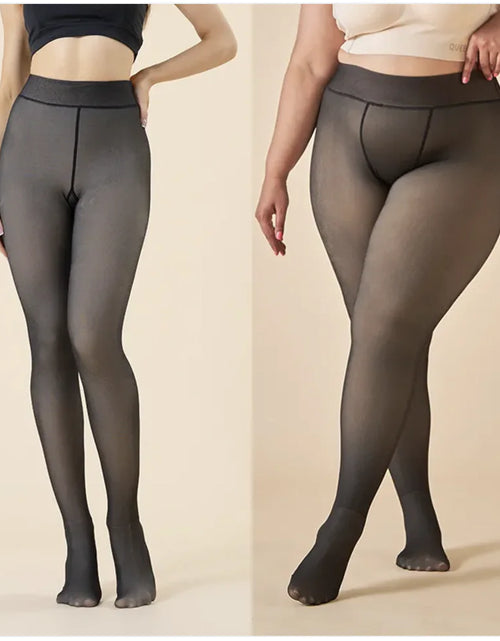 Load image into Gallery viewer, Women&#39;s Velvet Faux Transparent Pantyhose
