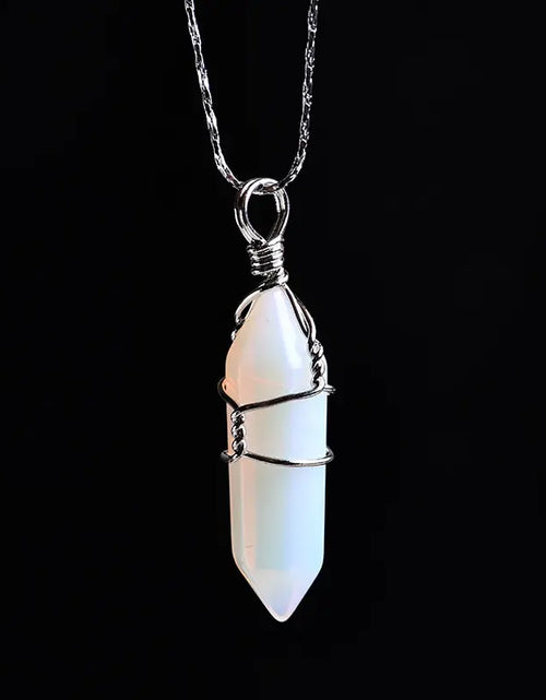 Load image into Gallery viewer, Natural Amethyst Crystal Point Pendant: DIY Jewelry Gift
