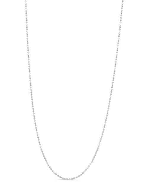 Load image into Gallery viewer, .925 Sterling Silver 0.7mm Slim and Dainty Unisex 18&quot; Inch Ball Bead Chain Necklace
