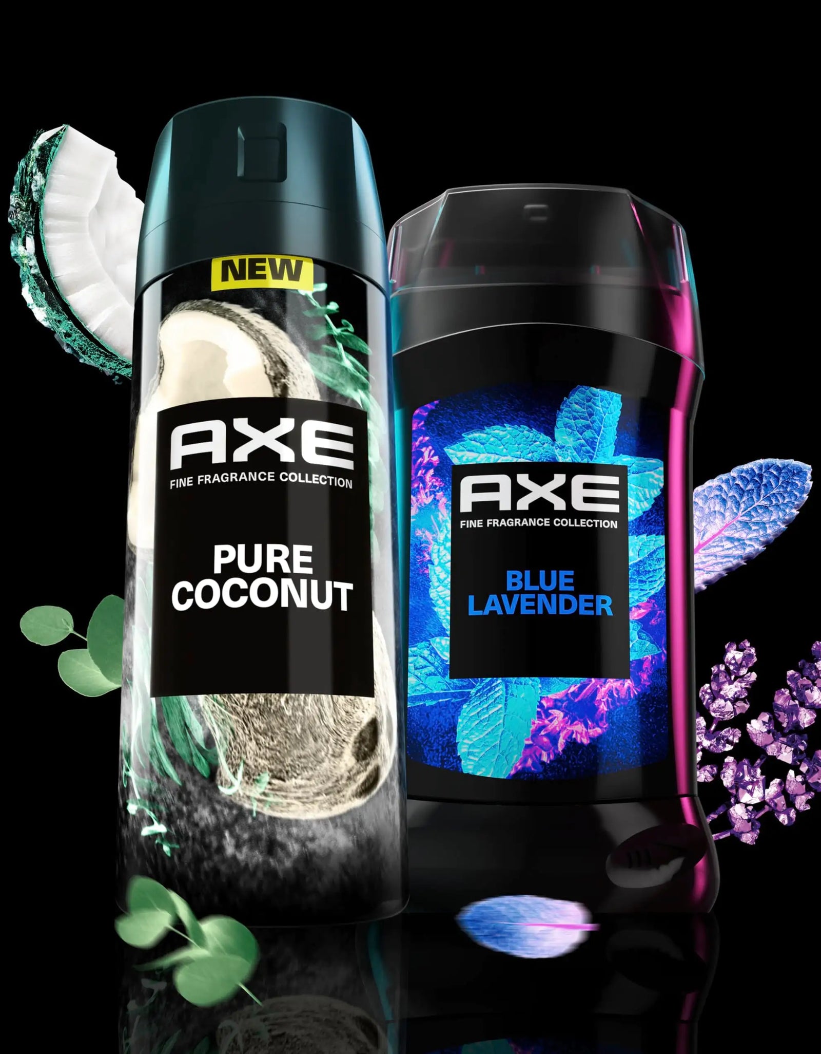 AXE Fine Fragrance Collection Premium Deodorant Body Spray for Men Pure Coconut 3 Count with 72H Odor Protection and Freshness Infused with Coconut, Eucalyptus, and Oak Essential Oils 4 oz 4 Ounce (Pack of 3)