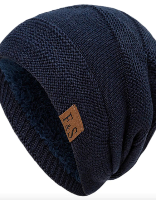 Load image into Gallery viewer, Fleece-Lined Wool Knit Winter Hat
