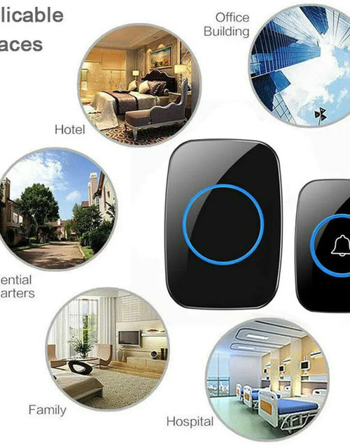 Load image into Gallery viewer, Wireless Doorbell Chime Waterproof Plugin Receiver Adjustable Volume 1000FT Kit
