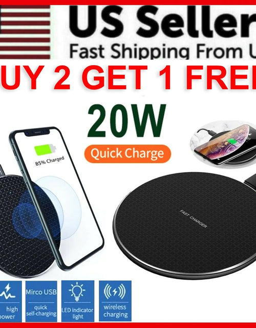 Load image into Gallery viewer, 20W Wireless Charger Fast Charge Pad For Samsung iPhone XS Max X XR 12 13 Pro
