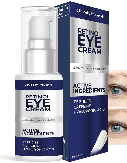 Load image into Gallery viewer, Retinol Eye Cream for Puffiness and Bags Under Eyes Hyaluronic Acid Peptide
