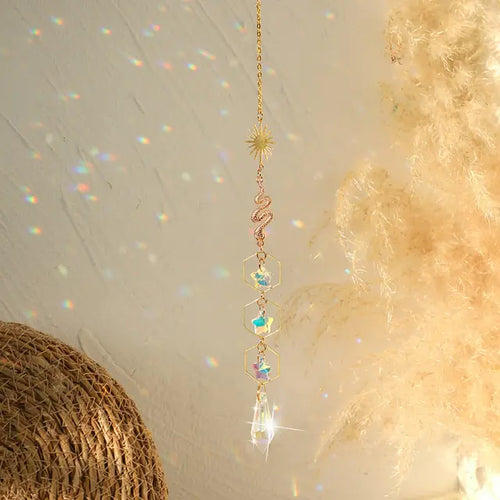 Load image into Gallery viewer, Suncatcher Crystal Sun and Moon Crystals Prism
