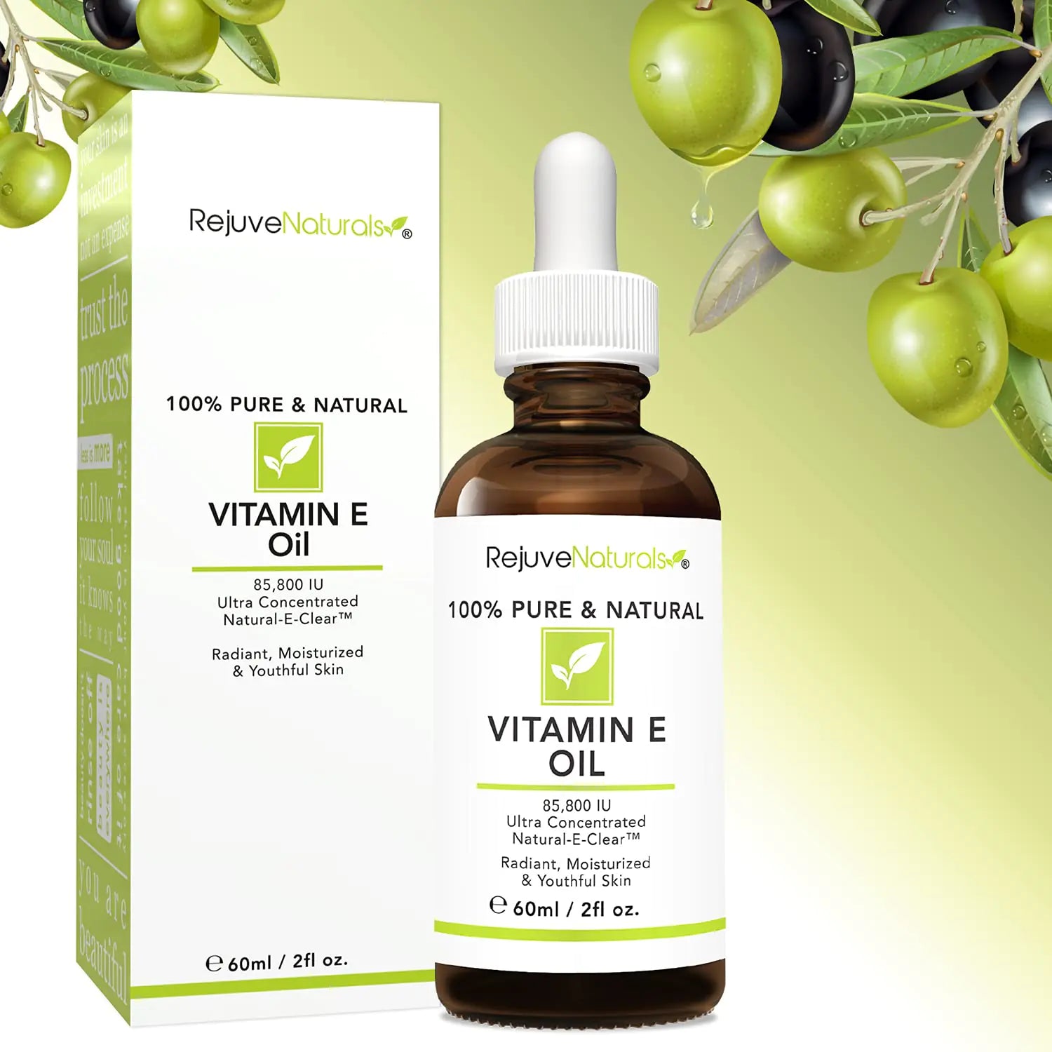 Vitamin E Oil - 100% Pure & Natural, 85,800 IU. Repair Dry, Damaged Skin from Surgery & Acne, Age Spots & Wrinkles. Boost Collagen for Moisturized, Youthful-looking Skin. d-alpha tocopherol, 2 Fl Oz 2 Fl Oz (Pack of 1)