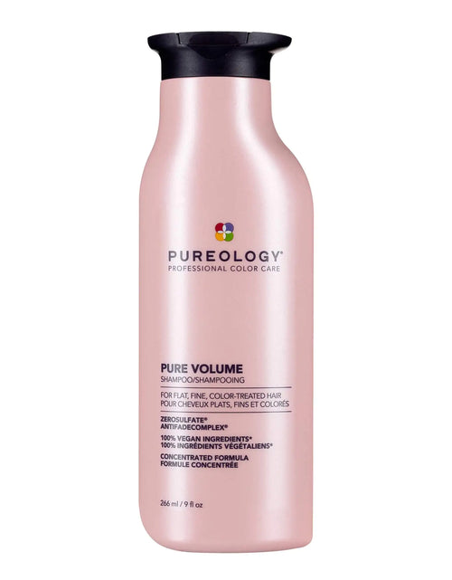 Load image into Gallery viewer, Pureology Pure Volume Shampoo | For Flat, Fine, Color-Treated Hair | Adds Lightweight Volume and Body | Clarifies Buildup | Sulfate-Free | Vegan 9 Fl Oz (Pack of 1)
