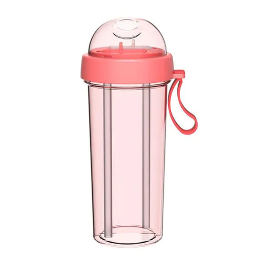 Load image into Gallery viewer, Drinking Cup Double Straw Water Bottle
