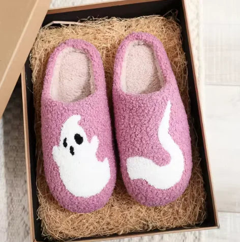 Load image into Gallery viewer, Halloween Ghost Cotton Slippers Home Flat
