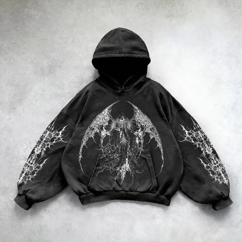 Load image into Gallery viewer, Gothic Washed Hooded Sweatshirt
