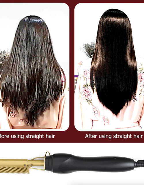 Load image into Gallery viewer, Hair Straightener Comb Pro Electric Beard Straightening Comb Heat Hot Comb Press
