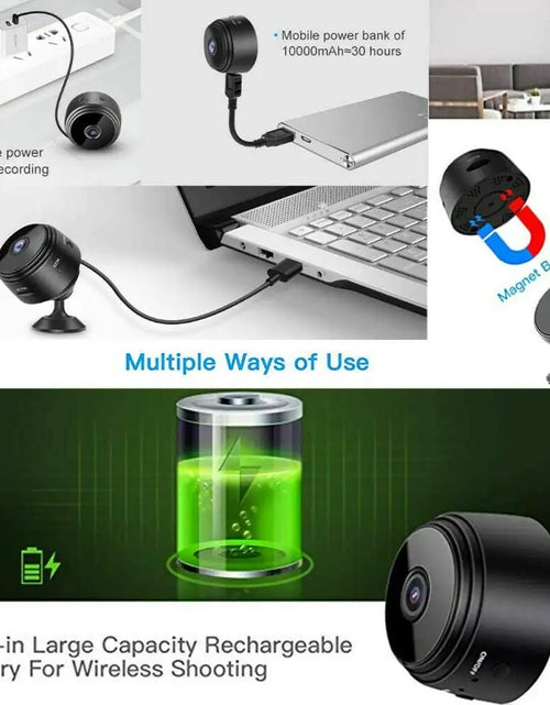 Load image into Gallery viewer, Mini Wireless Hidden Camera WiFi IP Home Security DVR Night Vision HD USB 1080P
