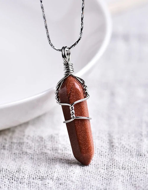 Load image into Gallery viewer, Natural Amethyst Crystal Point Pendant: DIY Jewelry Gift
